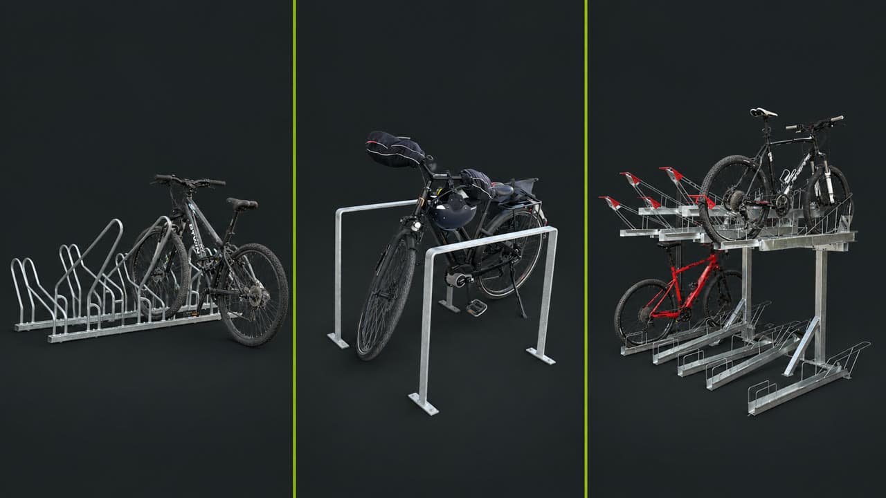 Gamme d'équipements vélo Steelbox en acier galvanisé
